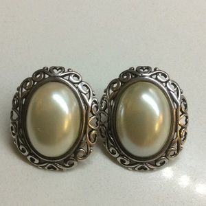 Sterling silver mother of pearl earrings
